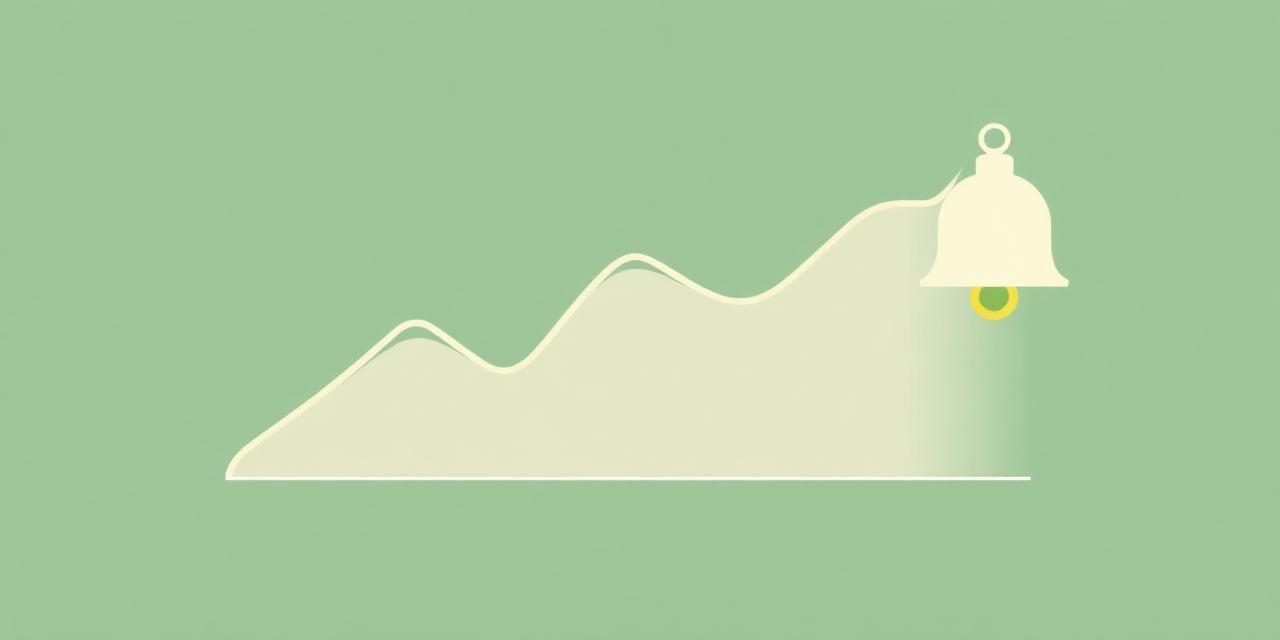 Chargeback alert bell over a payment analytics line chart for ecommerce